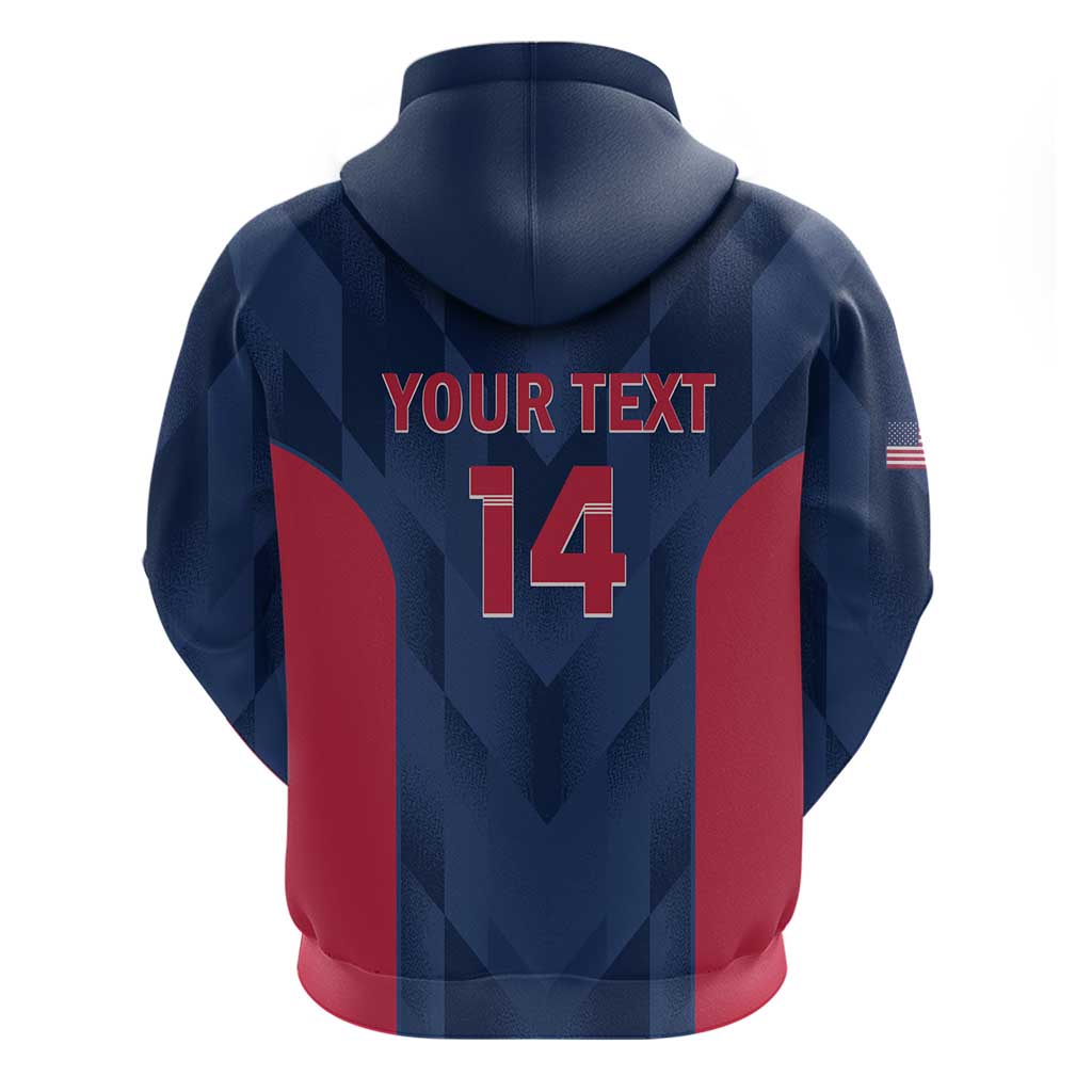 Custom USA Cricket Zip Hoodie Go United States Simple Version - Wonder Print Shop