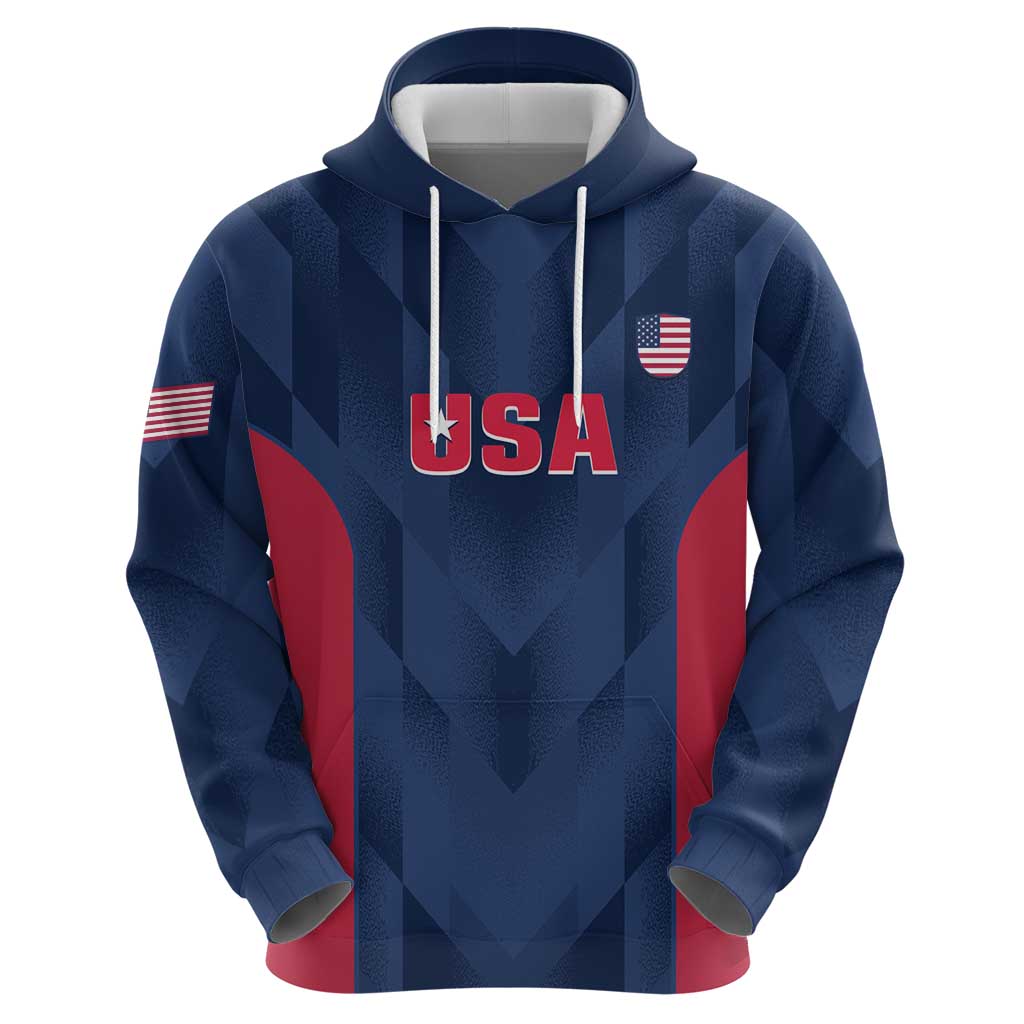 Custom USA Cricket Zip Hoodie Go United States Simple Version - Wonder Print Shop