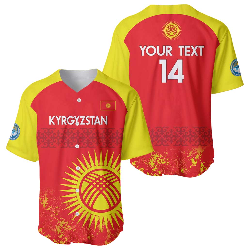 Custom Kyrgyzstan Football Baseball Jersey Go White Falcons Sporty Style - Wonder Print Shop