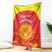 Custom Kyrgyzstan Football Blanket Go White Falcons Sporty Style