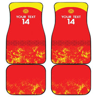 Custom Kyrgyzstan Football Car Mats Go White Falcons Sporty Style - Wonder Print Shop