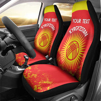 Custom Kyrgyzstan Football Car Seat Cover Go White Falcons Sporty Style - Wonder Print Shop