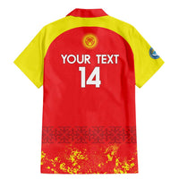 Custom Kyrgyzstan Football Family Matching Mermaid Dress and Hawaiian Shirt Go White Falcons Sporty Style - Wonder Print Shop