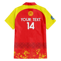 Custom Kyrgyzstan Football Family Matching Off The Shoulder Long Sleeve Dress and Hawaiian Shirt Go White Falcons Sporty Style - Wonder Print Shop