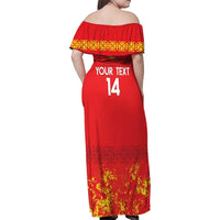Custom Kyrgyzstan Football Family Matching Off Shoulder Maxi Dress and Hawaiian Shirt Go White Falcons Sporty Style - Wonder Print Shop