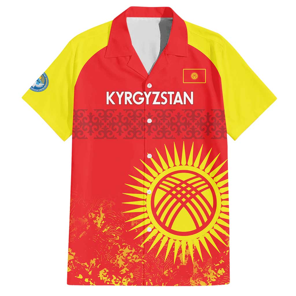 Custom Kyrgyzstan Football Family Matching Short Sleeve Bodycon Dress and Hawaiian Shirt Go White Falcons Sporty Style - Wonder Print Shop