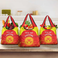 Custom Kyrgyzstan Football Grocery Bag Go White Falcons Sporty Style