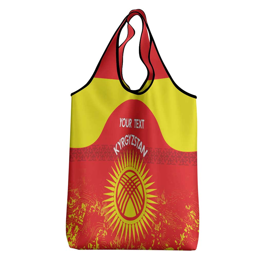 Custom Kyrgyzstan Football Grocery Bag Go White Falcons Sporty Style
