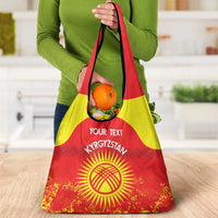 Custom Kyrgyzstan Football Grocery Bag Go White Falcons Sporty Style