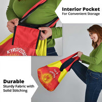 Custom Kyrgyzstan Football Grocery Bag Go White Falcons Sporty Style