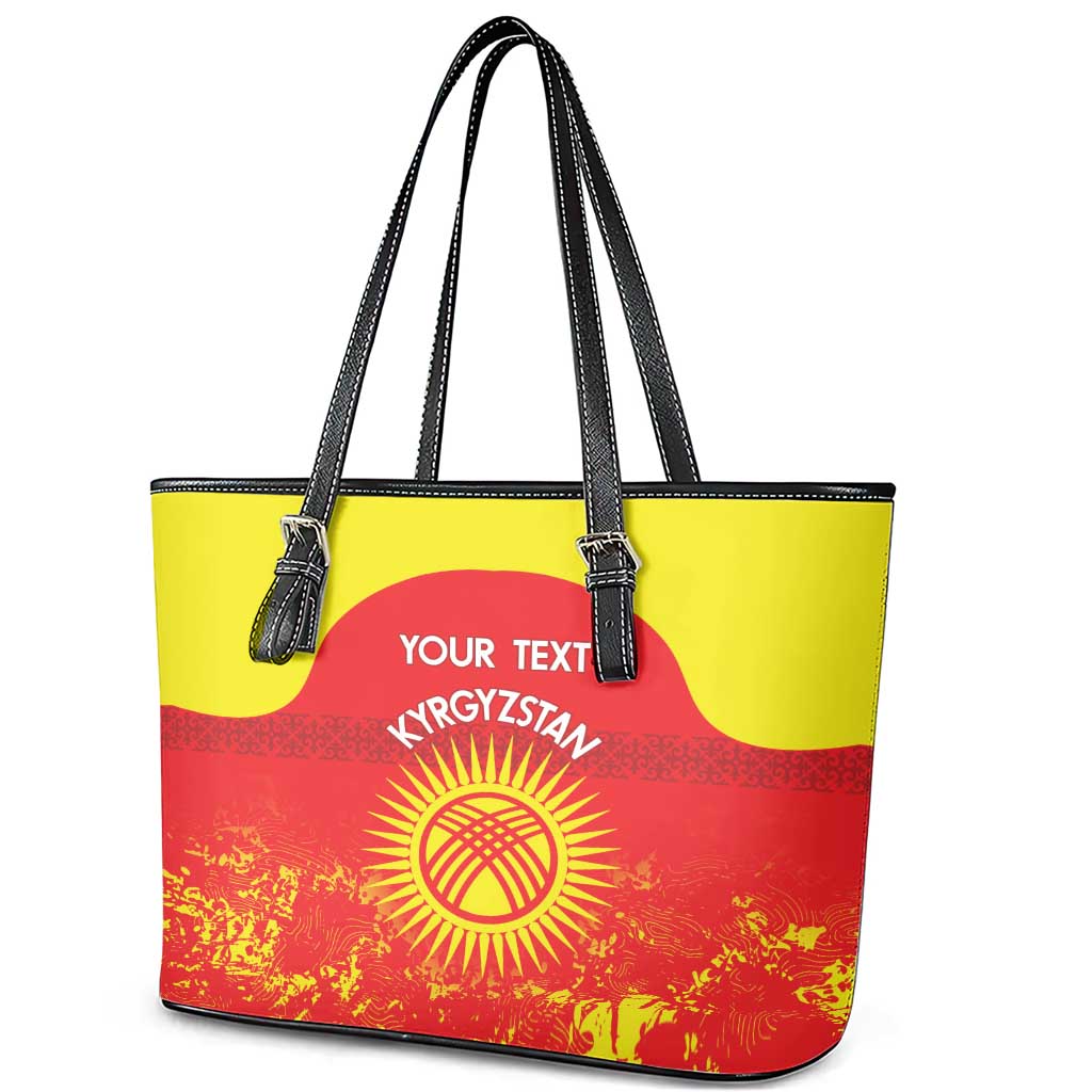 Custom Kyrgyzstan Football Leather Tote Bag Go White Falcons Sporty Style - Wonder Print Shop