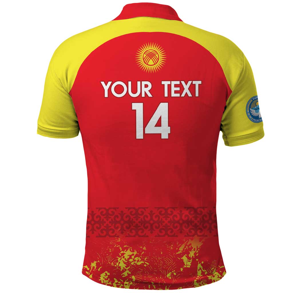 Custom Kyrgyzstan Football Polo Shirt Go White Falcons Sporty Style - Wonder Print Shop