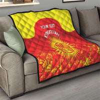 Custom Kyrgyzstan Football Quilt Go White Falcons Sporty Style - Wonder Print Shop