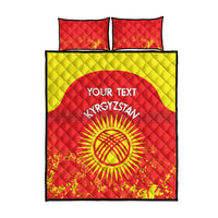 Custom Kyrgyzstan Football Quilt Bed Set Go White Falcons Sporty Style - Wonder Print Shop