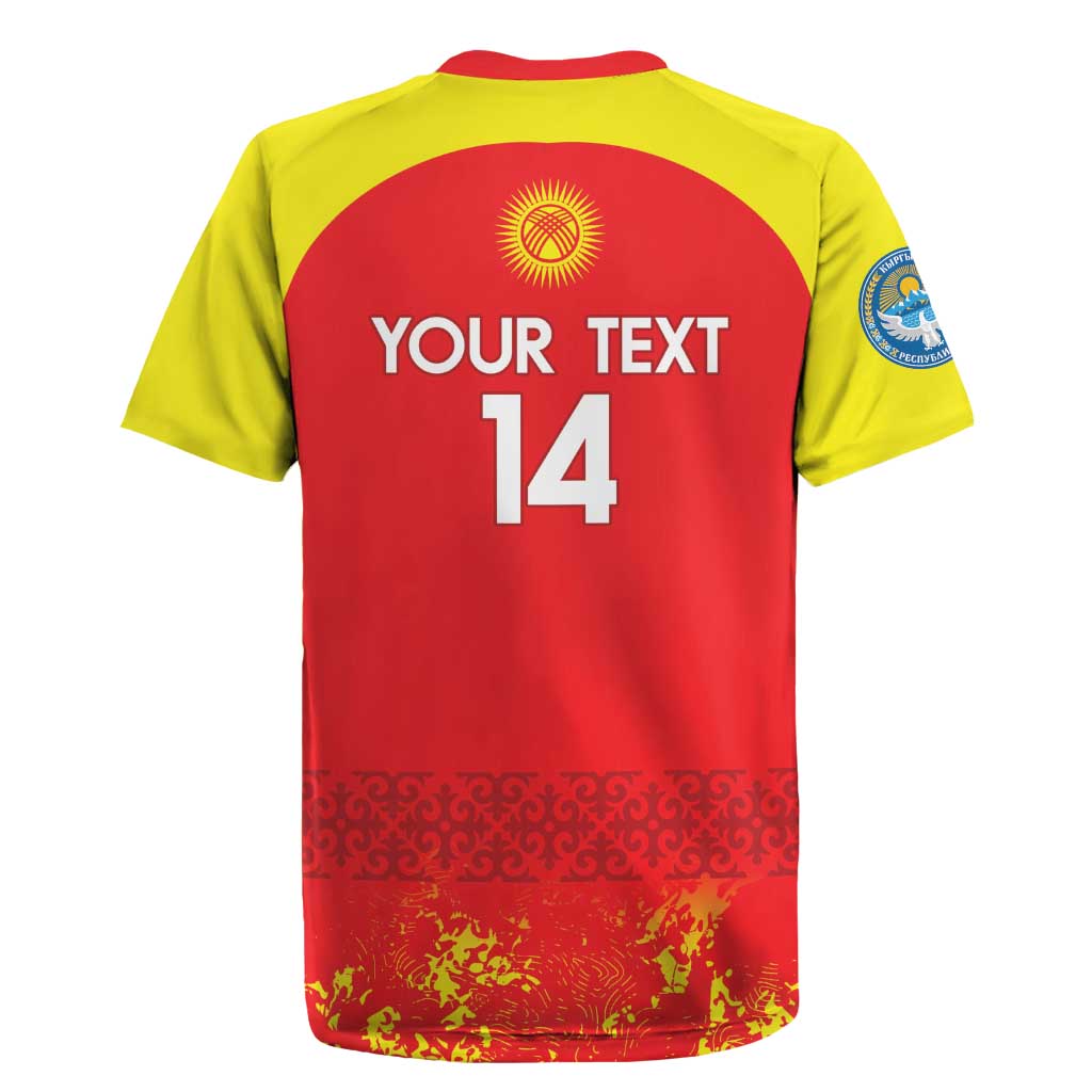 Custom Kyrgyzstan Football Rugby Jersey Go White Falcons Sporty Style - Wonder Print Shop