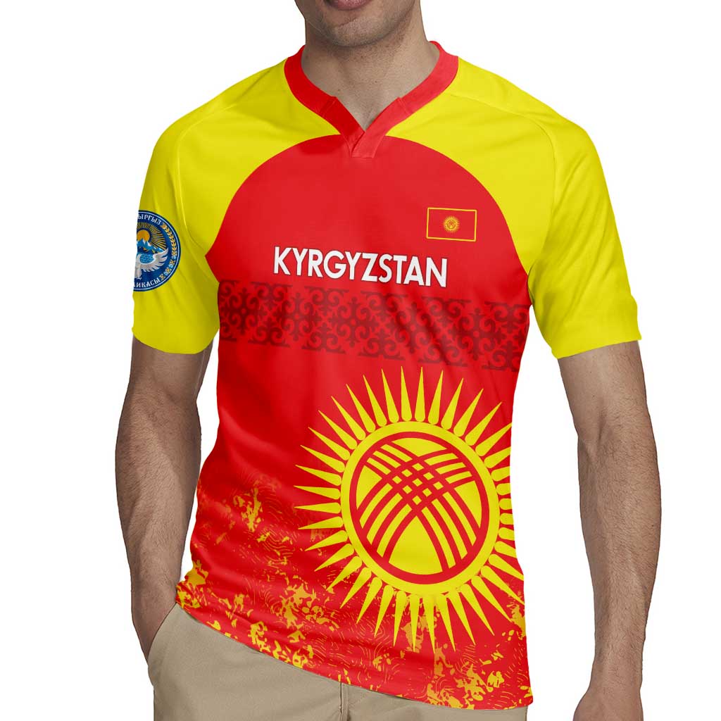 Custom Kyrgyzstan Football Rugby Jersey Go White Falcons Sporty Style - Wonder Print Shop