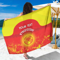 Custom Kyrgyzstan Football Sarong Go White Falcons Sporty Style - Wonder Print Shop