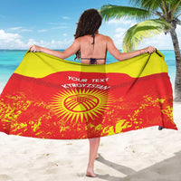 Custom Kyrgyzstan Football Sarong Go White Falcons Sporty Style - Wonder Print Shop