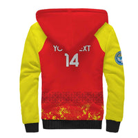 Custom Kyrgyzstan Football Sherpa Hoodie Go White Falcons Sporty Style - Wonder Print Shop