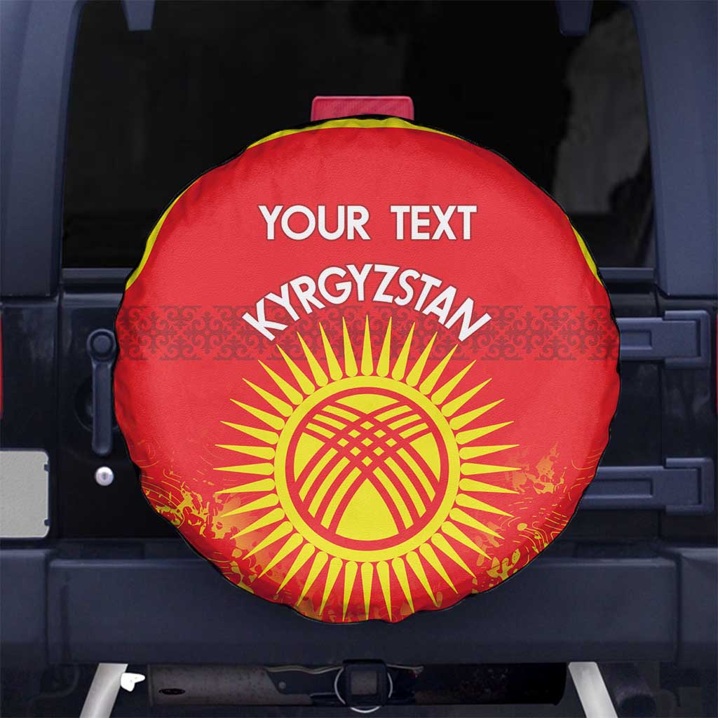 Custom Kyrgyzstan Football Spare Tire Cover Go White Falcons Sporty Style - Wonder Print Shop