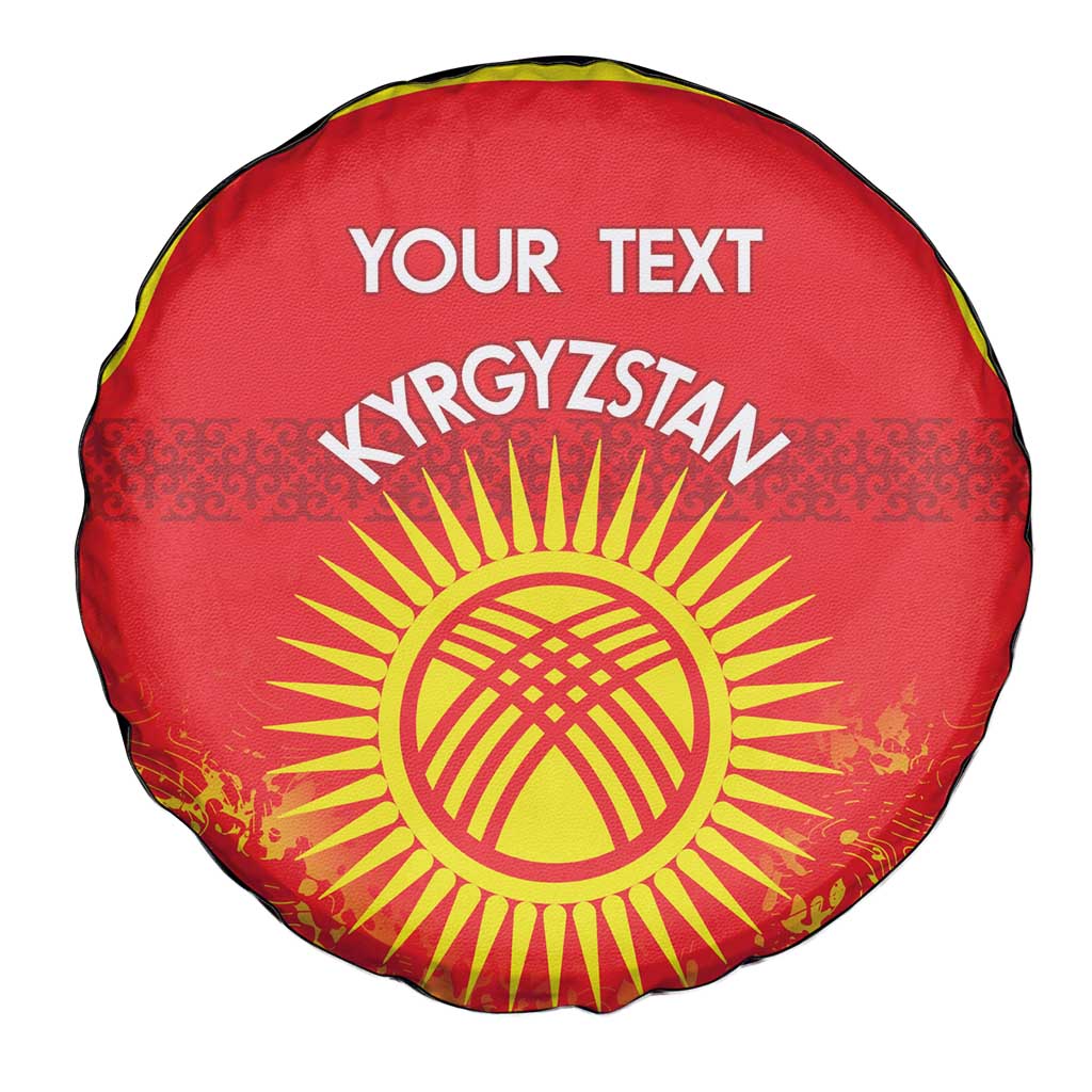 Custom Kyrgyzstan Football Spare Tire Cover Go White Falcons Sporty Style - Wonder Print Shop