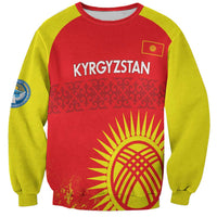Custom Kyrgyzstan Football Sweatshirt Go White Falcons Sporty Style - Wonder Print Shop