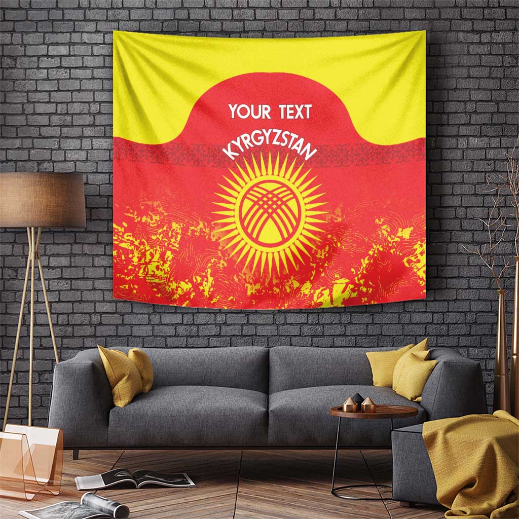 Custom Kyrgyzstan Football Tapestry Go White Falcons Sporty Style - Wonder Print Shop