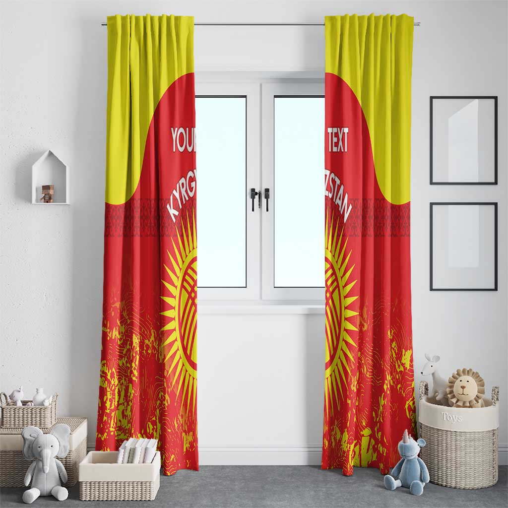 Custom Kyrgyzstan Football Window Curtain Go White Falcons Sporty Style - Wonder Print Shop