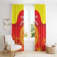 Custom Kyrgyzstan Football Window Curtain Go White Falcons Sporty Style - Wonder Print Shop