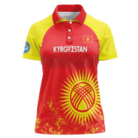 Custom Kyrgyzstan Football Women Polo Shirt Go White Falcons Sporty Style - Wonder Print Shop