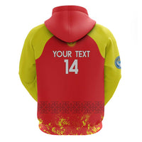 Custom Kyrgyzstan Football Zip Hoodie Go White Falcons Sporty Style - Wonder Print Shop