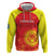 Custom Kyrgyzstan Football Zip Hoodie Go White Falcons Sporty Style - Wonder Print Shop