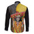Mexico Dia De Los Muertos Family Matching Off Shoulder Short Dress and Hawaiian Shirt Sugar Skull Sombrero Aztec Pattern - Wonder Print Shop