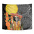 Mexico Dia De Los Muertos Tapestry Sugar Skull Sombrero Aztec Pattern - Wonder Print Shop