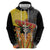 Mexico Dia De Los Muertos Zip Hoodie Sugar Skull Sombrero Aztec Pattern - Wonder Print Shop