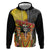 Mexico Dia De Los Muertos Zip Hoodie Sugar Skull Sombrero Aztec Pattern - Wonder Print Shop