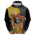 Mexico Dia De Los Muertos Zip Hoodie Sugar Skull Sombrero Aztec Pattern - Wonder Print Shop