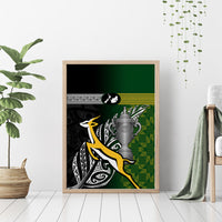 New Zealand and South Africa Rugby Canvas Wall Art 2023 World Cup Final All Black Springboks Together - Wonder Print Shop