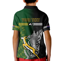 Personalised New Zealand and South Africa Rugby Kid Polo Shirt 2023 World Cup Final All Black Springboks Together - Wonder Print Shop