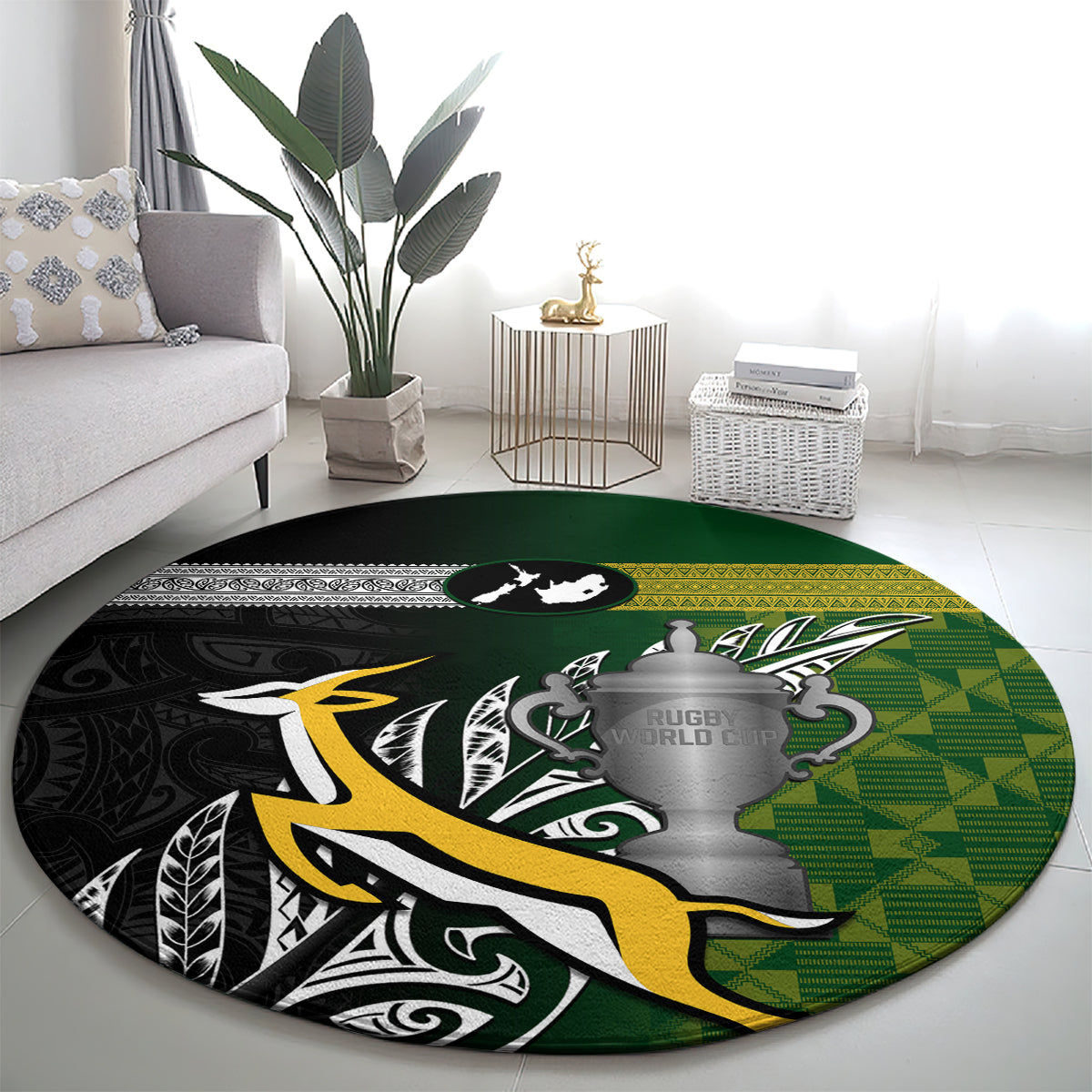 personalised-new-zealand-and-south-africa-rugby-round-carpet-2023-world-cup-final-all-black-springboks-together