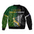 Personalised New Zealand and South Africa Rugby Sleeve Zip Bomber Jacket 2023 World Cup Final All Black Springboks Together - Wonder Print Shop