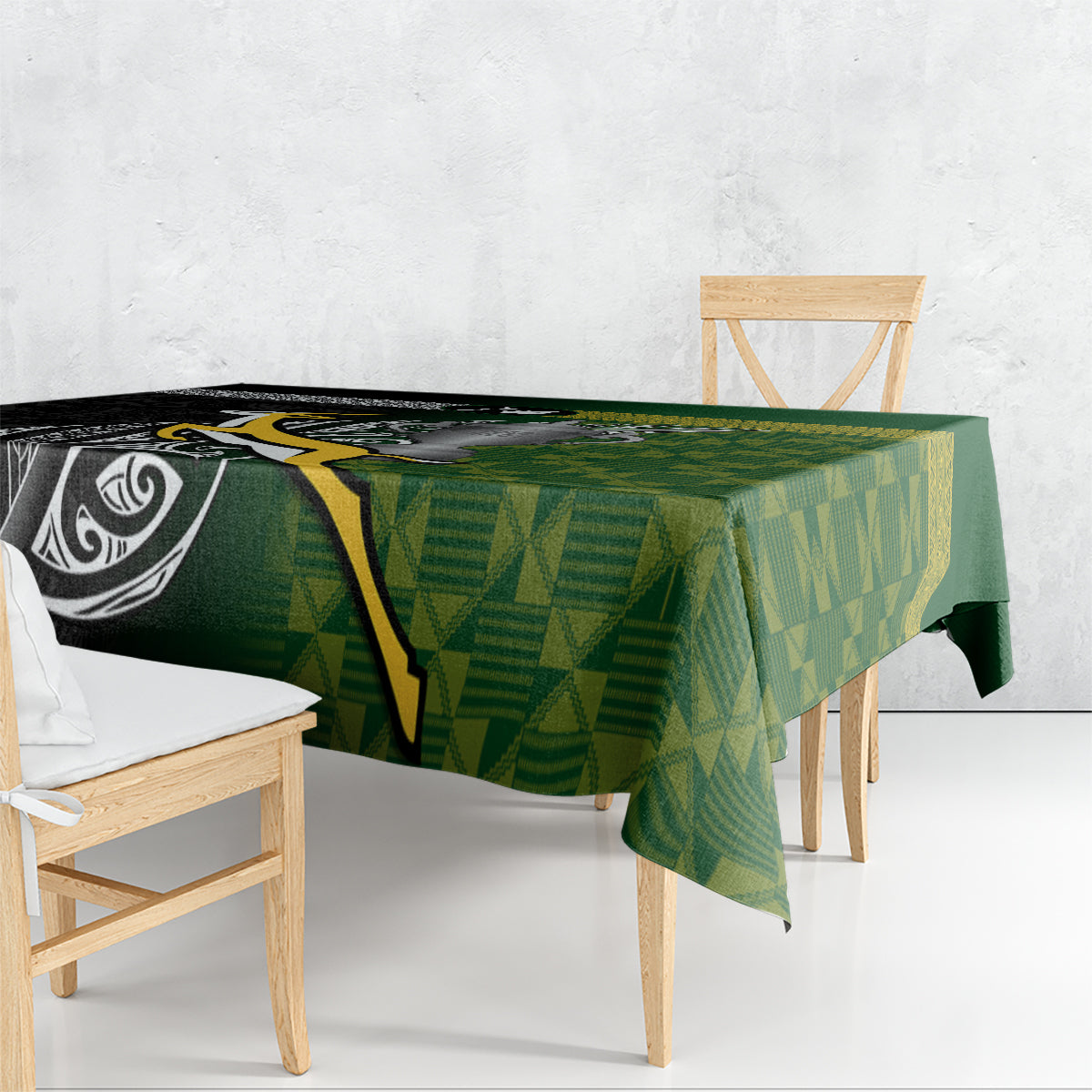 New Zealand and South Africa Rugby Tablecloth 2023 World Cup Final All Black Springboks Together - Wonder Print Shop