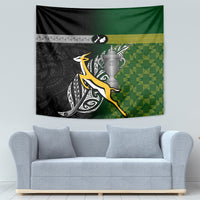 New Zealand and South Africa Rugby Tapestry 2023 World Cup Final All Black Springboks Together - Wonder Print Shop