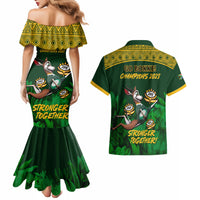 South Africa Rugby Couples Matching Mermaid Dress and Hawaiian Shirt Go Bokke World Cup Champions History - Wonder Print Shop