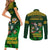 South Africa Rugby Couples Matching Short Sleeve Bodycon Dress and Long Sleeve Button Shirt Go Bokke World Cup Champions History - Wonder Print Shop