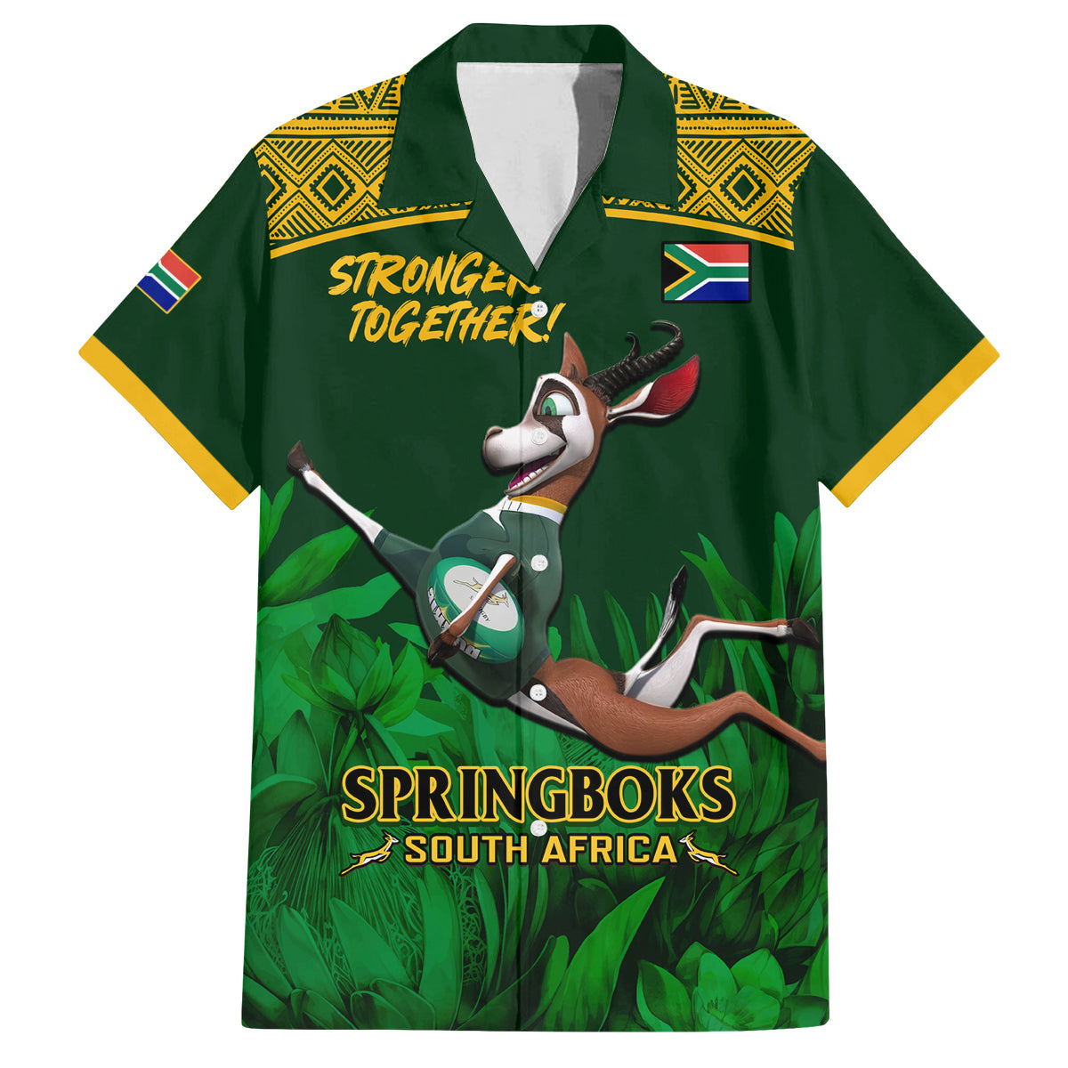 South Africa Rugby Family Matching Puletasi Dress and Hawaiian Shirt Go Bokke World Cup Champions History - Wonder Print Shop