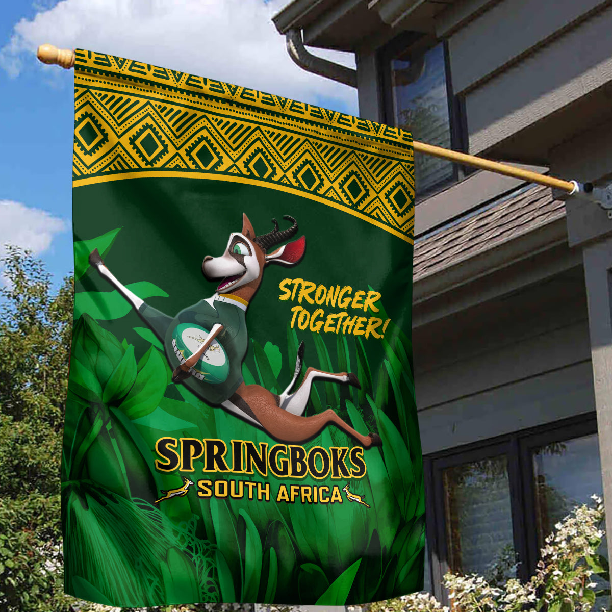 South Africa Rugby Garden Flag Go Bokke World Cup Champions History - Wonder Print Shop