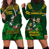 South Africa Rugby Hoodie Dress Go Bokke World Cup Champions History - Wonder Print Shop