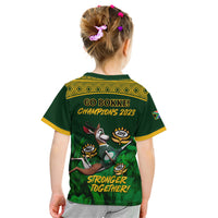 South Africa Rugby Kid T Shirt Go Bokke World Cup Champions History - Wonder Print Shop