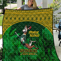 South Africa Rugby Quilt Go Bokke World Cup Champions History - Wonder Print Shop